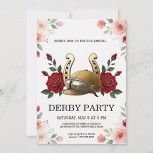 Pferderennen Derby Party Vintage Einladung 2026