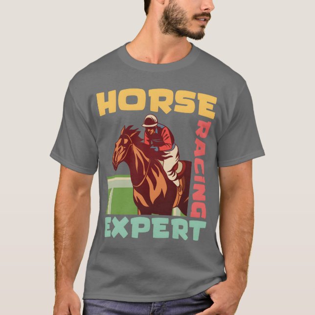 Pferderennen Epert Horseback Pferdereiten Vint T-Shirt (Vorderseite)