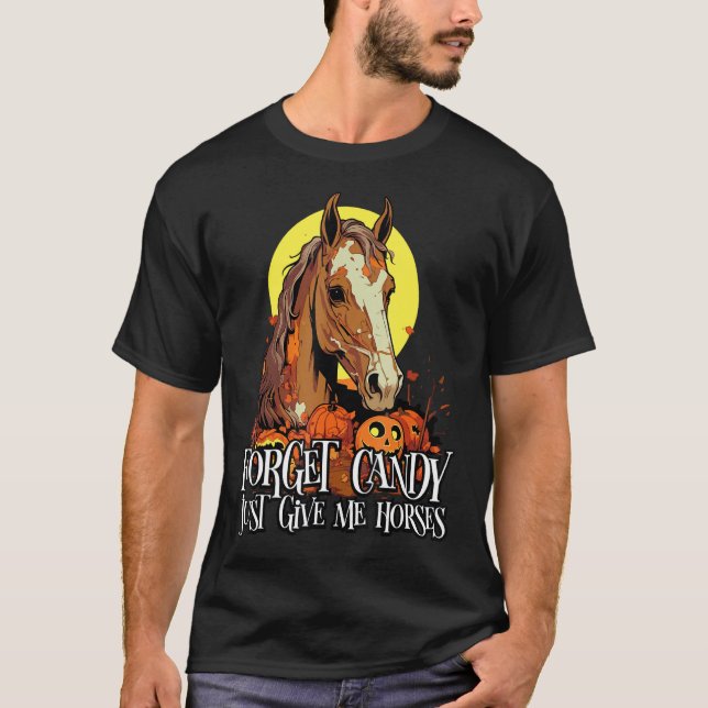 Pferderennen Halloween-Kostümreittrick oder T-Shirt (Vorderseite)