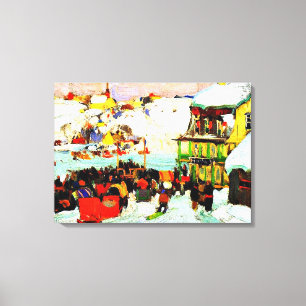 Pferderennen im Winter von Clarence Gagnon Leinwanddruck