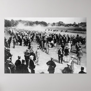 Pferderennen in Saratoga Poster