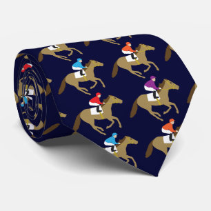 Pferderennen-Jockeys Derby-Tag-Monogramm Krawatte