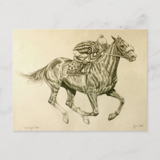 Pferderennen Postkarte