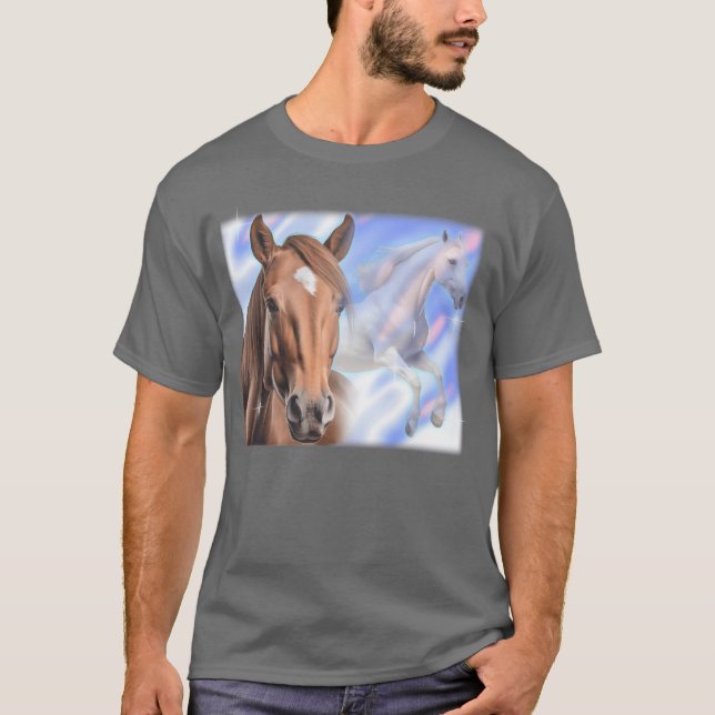 Pferderennen Reiten Reitsport Reittiere Dekoration T-Shirt (Vorderseite)