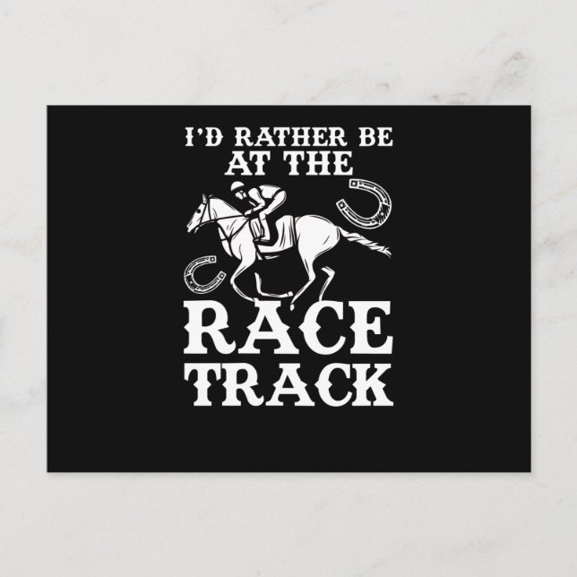 Pferderennen Rennen Pferd eher Race Track Racehors Postkarte (Vorderseite)