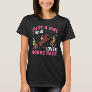 Pferderennen Sport  Nur Ein Mädchen Das Pferderenn T-Shirt
