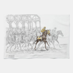 Pferderennen Start Gate Handtuch
