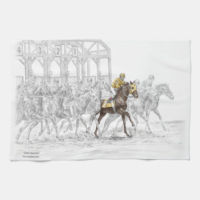 Pferderennen Start Gate Handtuch (Horizontal)