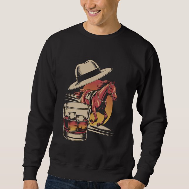 Pferderennen Tag Liebhaber Sweatshirt (Vorderseite)