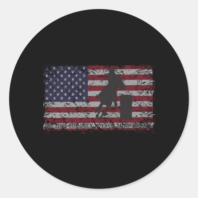 Pferderennen und Rodeo Runder Aufkleber (Vorderseite)