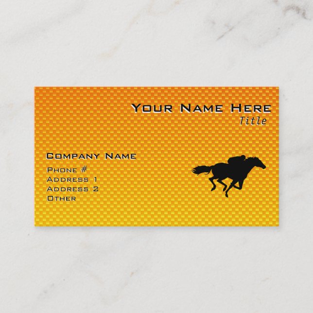 Pferderennen Visitenkarte (Vorderseite)