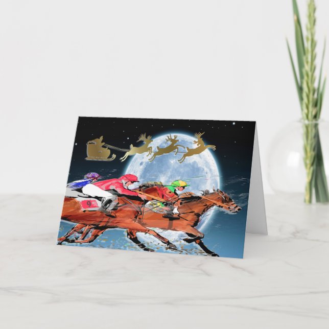 Pferderennen Weihnachten oder zu jedem Anlass (Vorderseite)