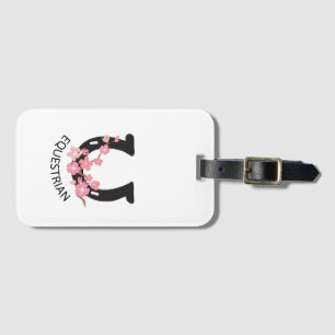 Pferderennfahrer-Hufeisen zum Geburtstag Gepäckanhänger