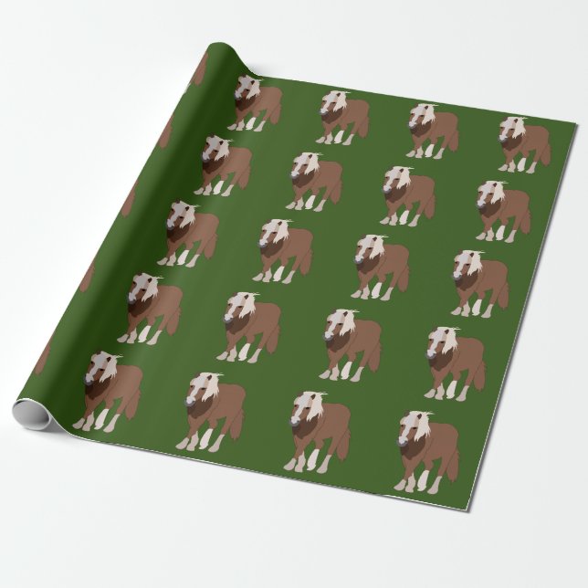 Pferderennfahrer Reitpferd Lover Geschenkpapier (Ungerollt)