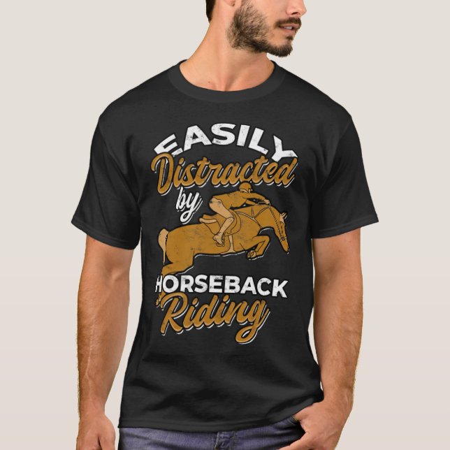 Pferderennfahrer Reitsport T-Shirt (Vorderseite)