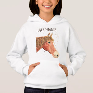 Pferderennfarm Girl Cowgirl Niedlich Pony Hoodie