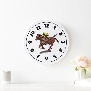 Pferderennuhr Große Wanduhr
