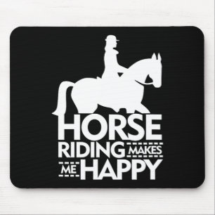 Pferderiebhaber Reiten macht mich glücklich Shirt Mousepad