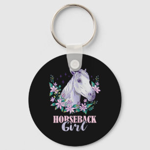 Pferderücken Girl Horseback Reitsport Reiten Schlüsselanhänger