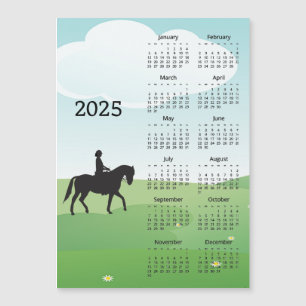 Pferderückfahrt 2025 Kalender Magnetkarte
