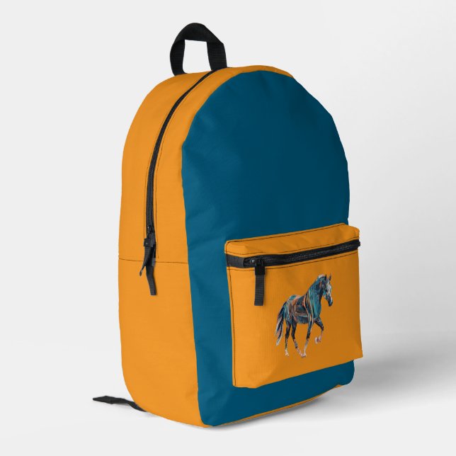 Pferderucksack/Tasche Bedruckter Rucksack (Rückseitige Ecke links)