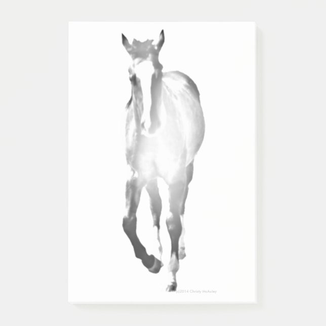 Pferdeschatten Post-it Klebezettel (Vorderseite)