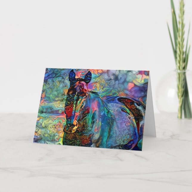 Pferdeschild 2 Art Note Card Karte (Vorderseite)