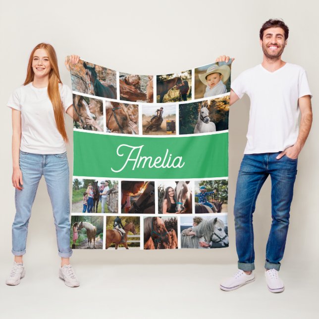 Pferdeschleuse für Mädchen, Kinder benennen Schuhe Fleecedecke (Beispiel)