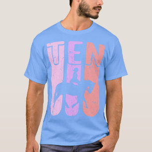 Pferdeschlitten 10. Geburtstag Reiten T-Shirt