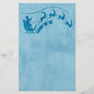 Pferdeschlitten-Fahrweihnachtsbriefpapier Briefpapier