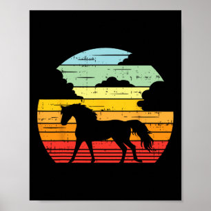 Pferdeschlitten Retro Reitsport Reittiere Poster