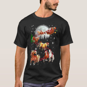 Pferdeschlitten-Weihnachtsbaum-Schmuck Xmas Schnee T-Shirt