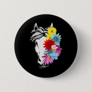 Pferdeschlittenblume Niedlich Reiten Blume Lover Button