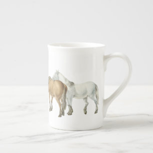 Pferdeschlittenfreundschaft Got Ihren Rücken Vinta Prozellantasse