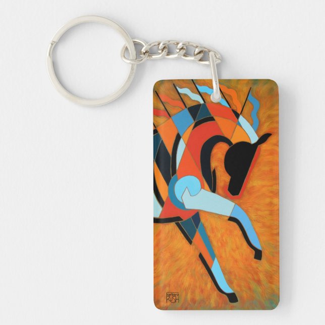 Pferdeschlüsselkette oder Schlüsselring, SunDancer Schlüsselanhänger (Vorderseite)