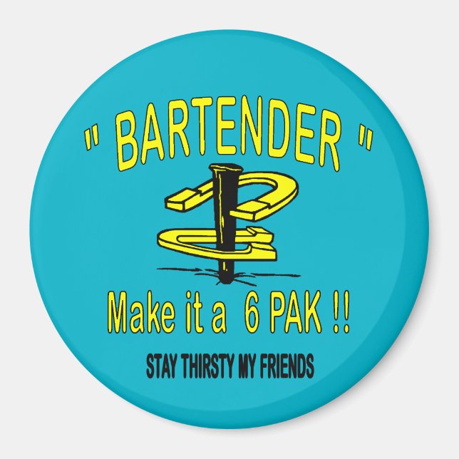 Pferdeschuhstich 3" Rundmagnet Magnet (Vorne)