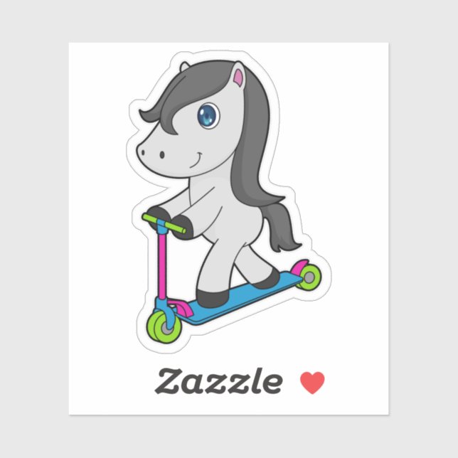 PferdeScooter Aufkleber (Blatt)