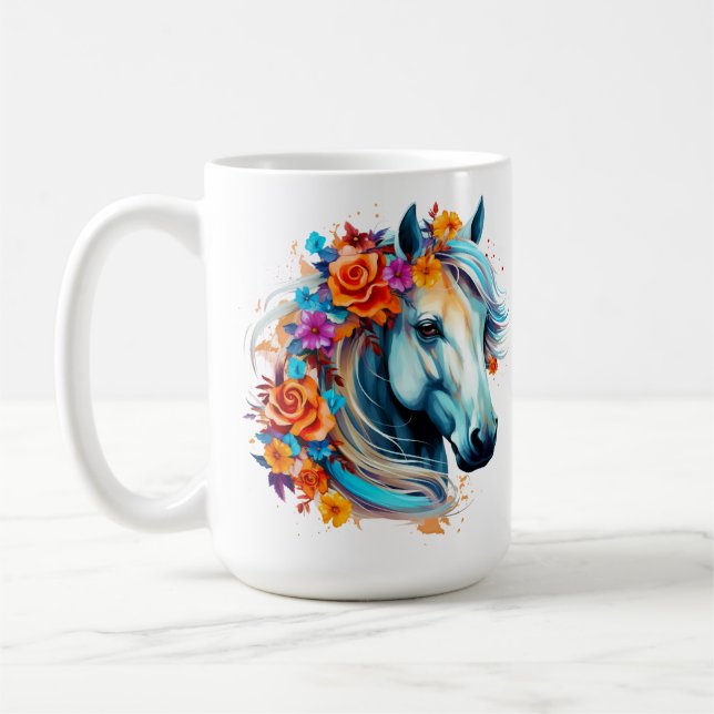 Pferdeserie 15 oz Klassische Tasse (Links)
