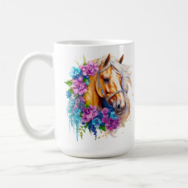 Pferdeserie 15 oz Klassische Tasse (Links)