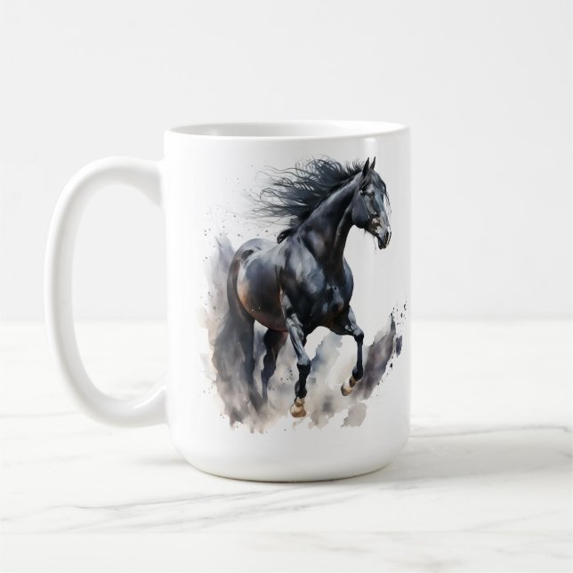 Pferdeserie 15 oz Klassische Tasse (Links)