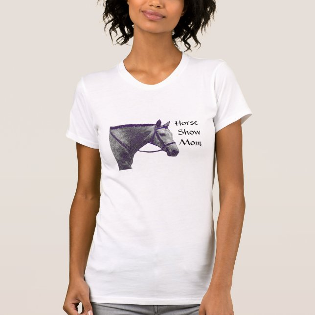 Pferdeshow-Mama - Englisch T-Shirt (Vorderseite)