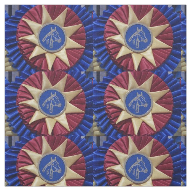 Pferdeshow-Rosette Stoff (Muster)