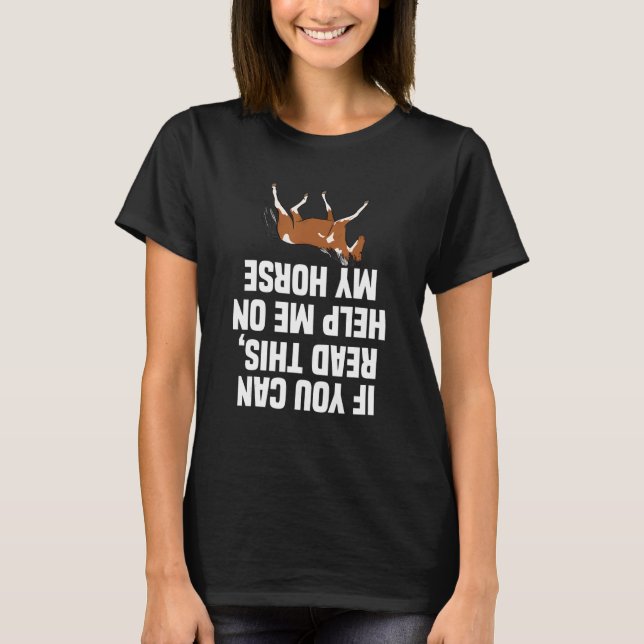 Pferdeshow Upside Down Reitsport Showspringen Comp T-Shirt (Vorderseite)