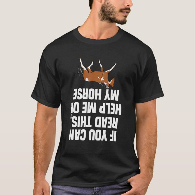 Pferdeshow Upside Down Springreitwettbewerb T-Shirt (Vorderseite)