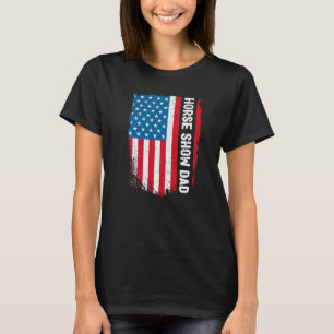 Pferdeshow Vater Amerika US-Flagge Patriot Vintage T-Shirt