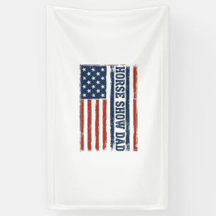 Pferdeshow-Vater Amerikanische Flagge Vintage-Shir Banner