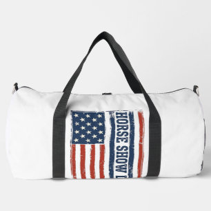 Pferdeshow-Vater Amerikanische Flagge Vintage-Shir Duffle Bag