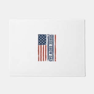 Pferdeshow-Vater Amerikanische Flagge Vintage-Shir Fußmatte