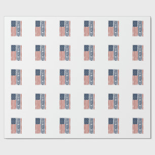 Pferdeshow-Vater Amerikanische Flagge Vintage-Shir Geschenkpapier
