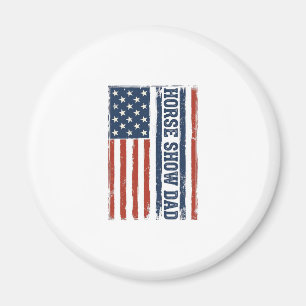 Pferdeshow-Vater Amerikanische Flagge Vintage-Shir Magnet